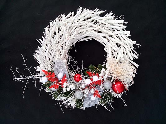 Vánoční věnec - dekorace - Květiny Buš